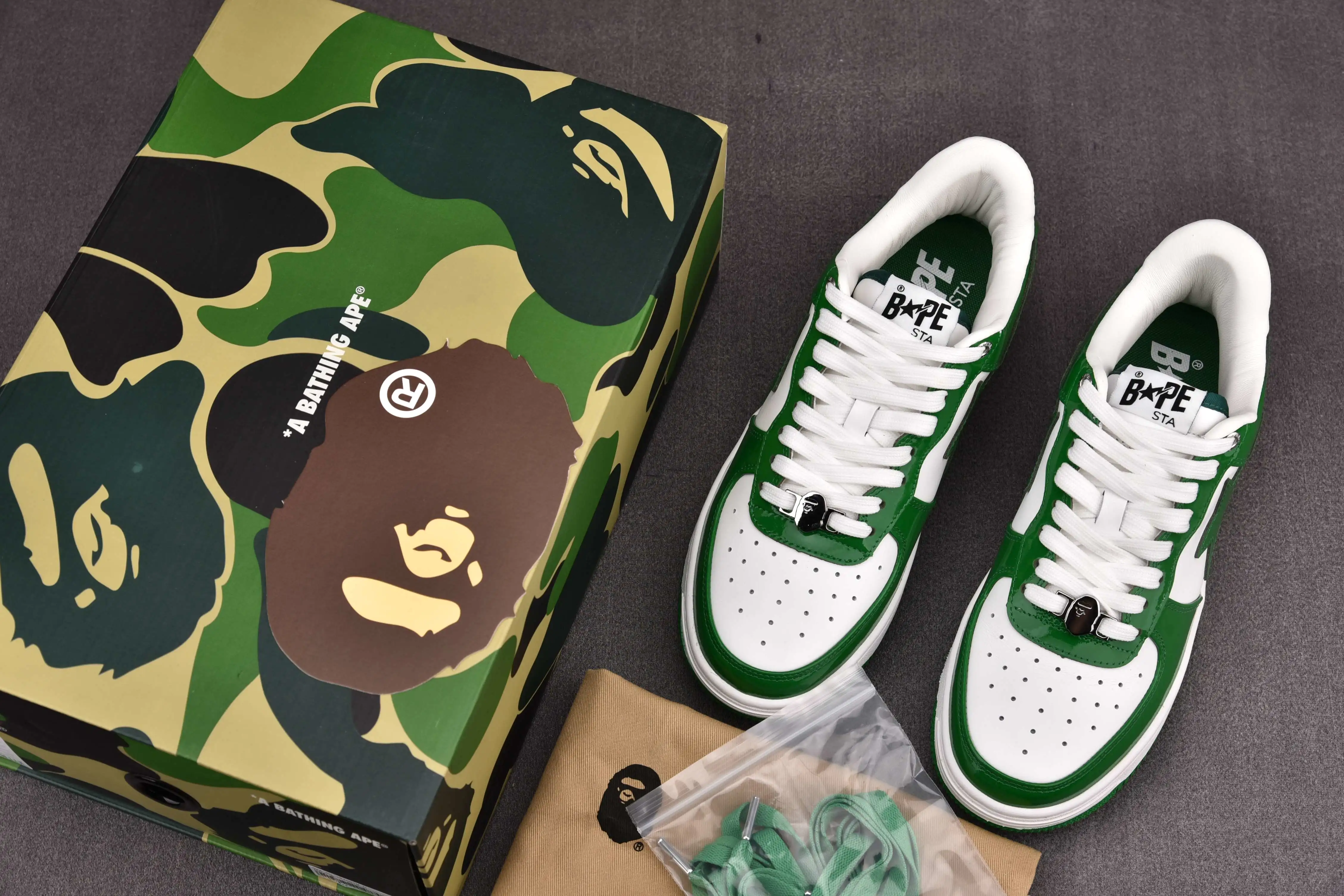 A Bathing Ape Bape Sta Low Green