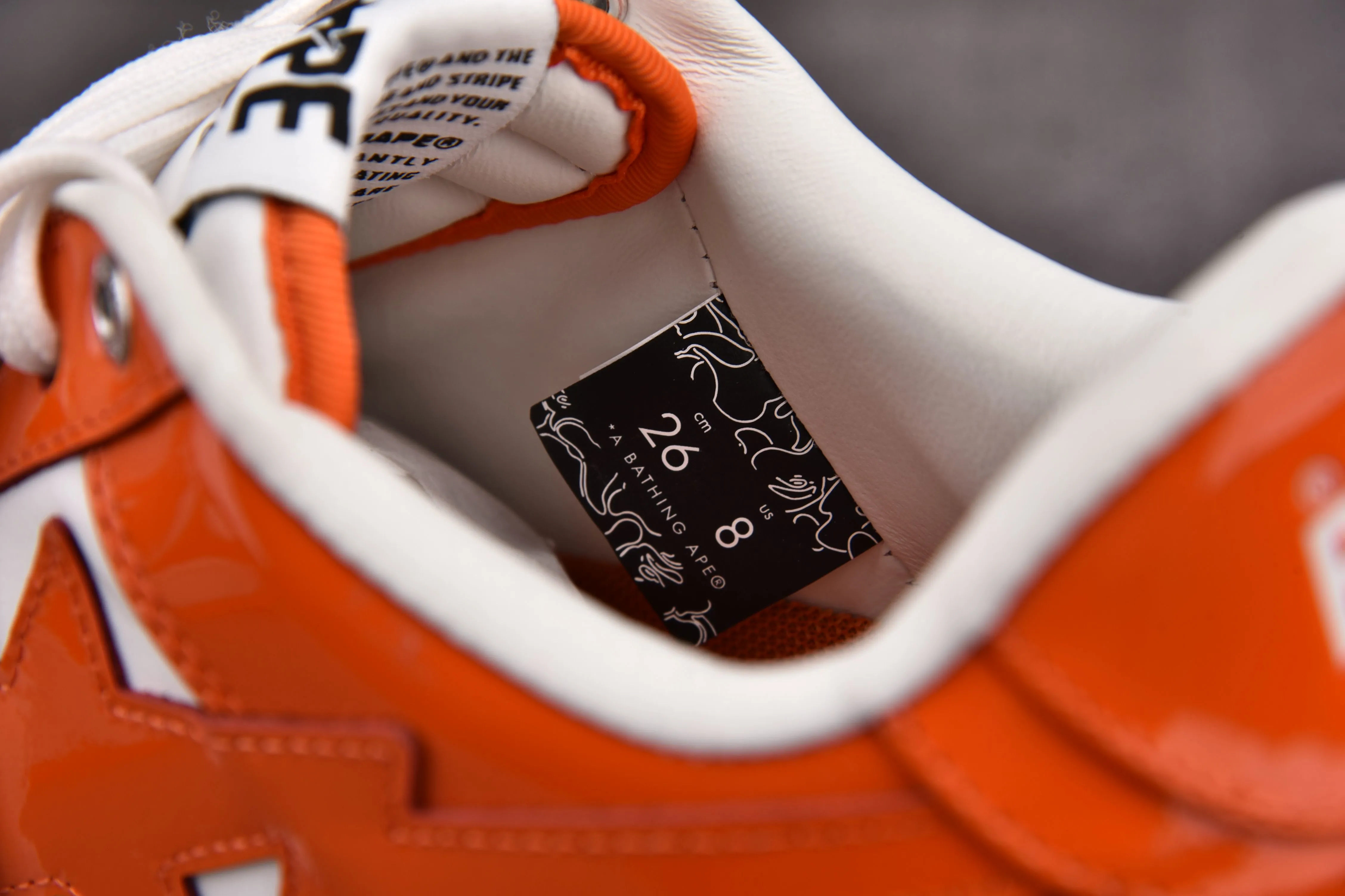 A Bathing Ape Bape Sta Low Orange