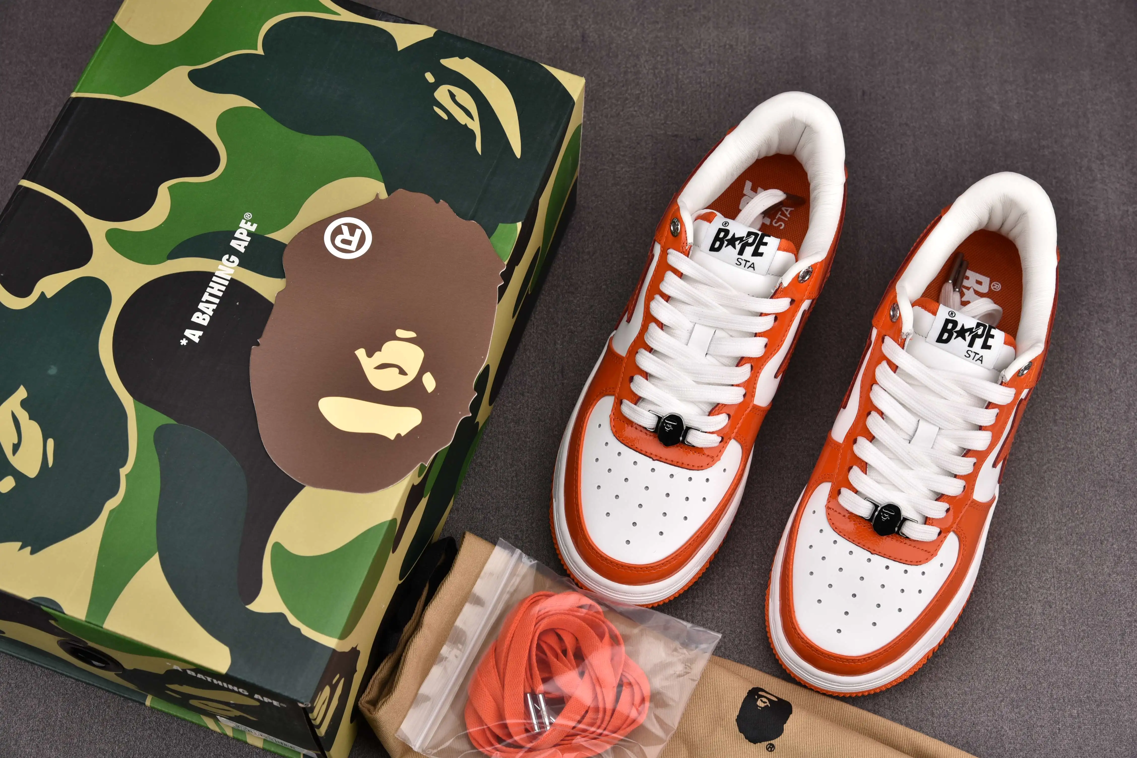 A Bathing Ape Bape Sta Low Orange