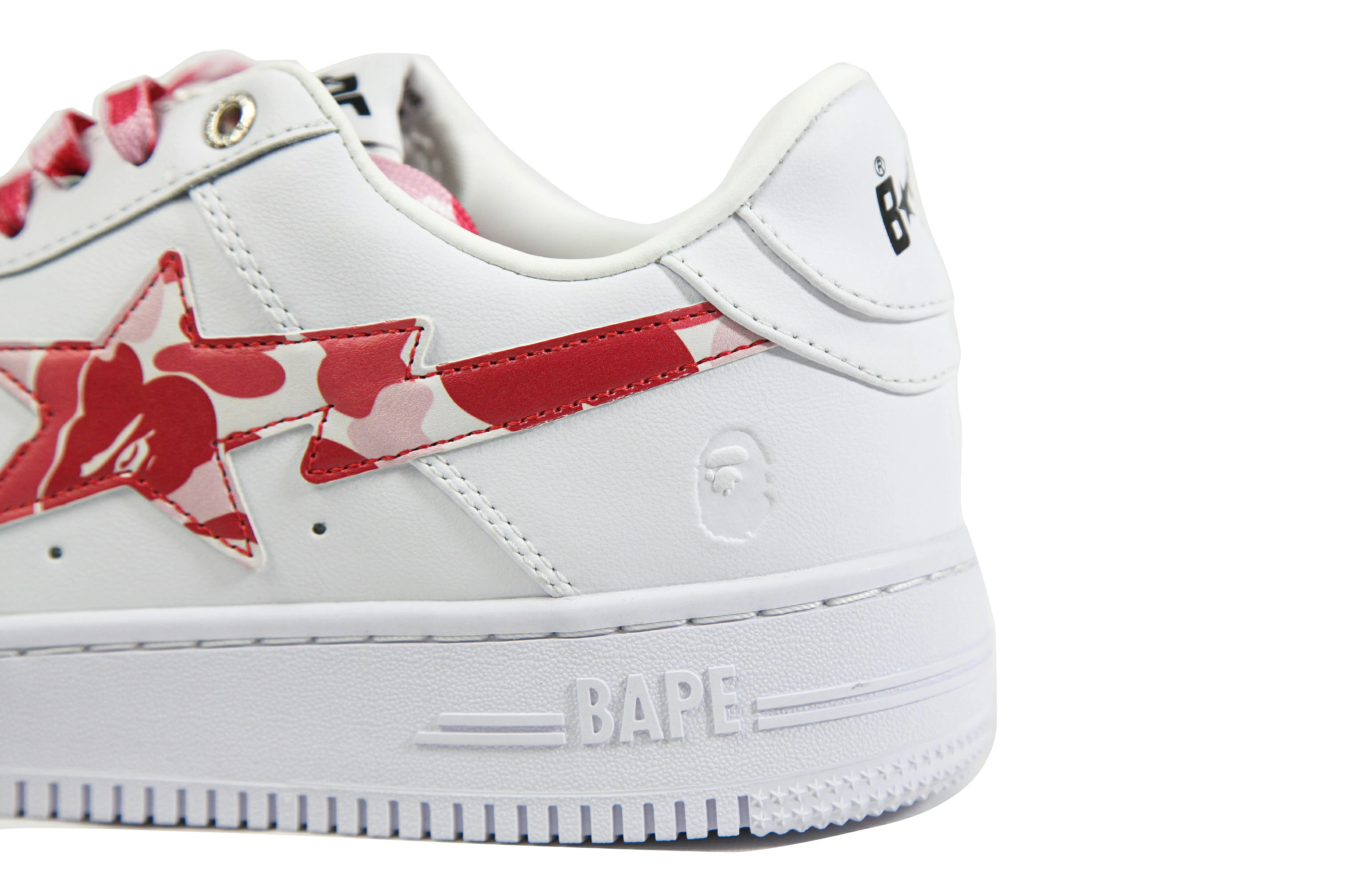 A Bathing Ape Bape Sta Low White ABC Camo Pink