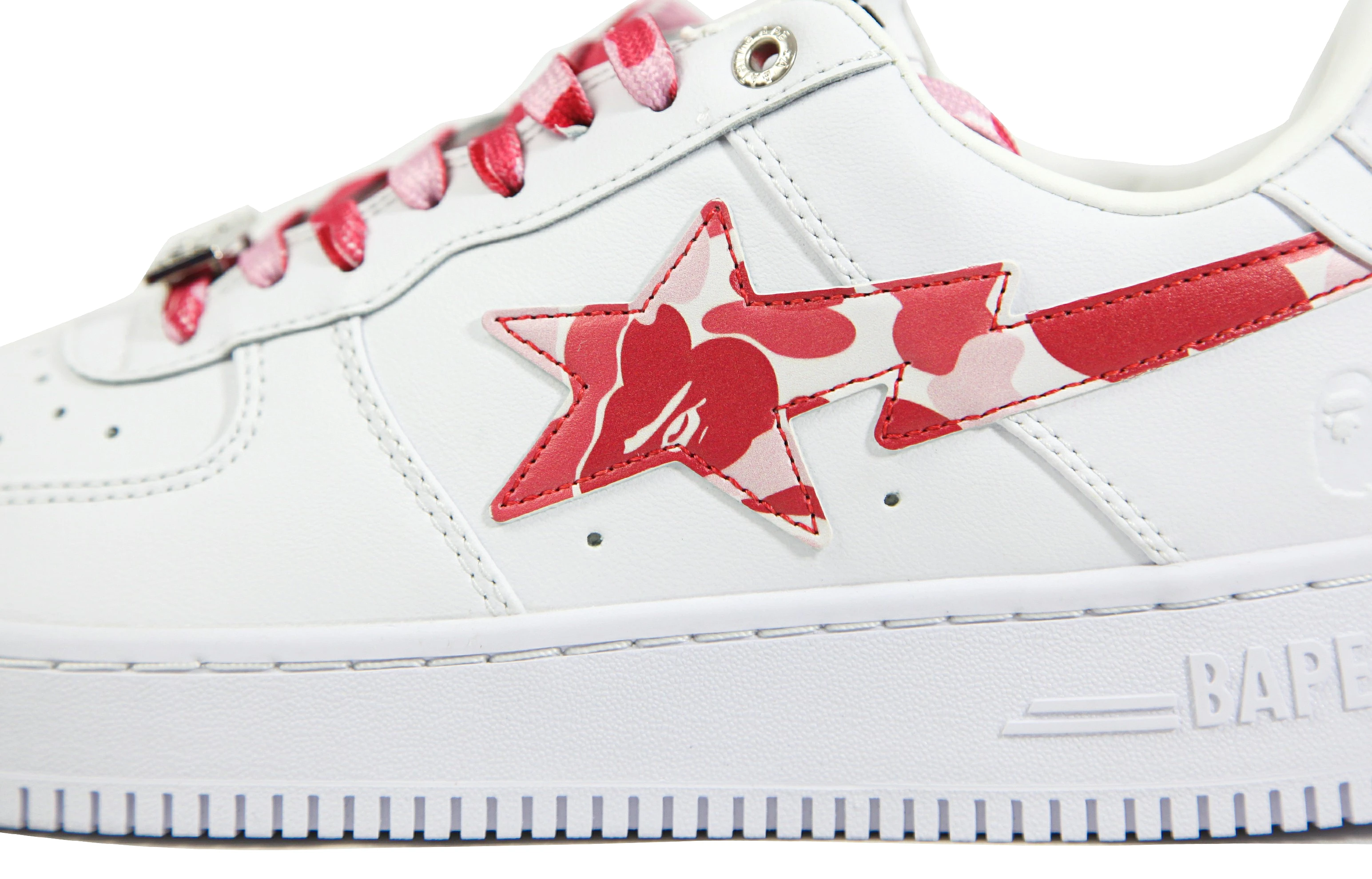 A Bathing Ape Bape Sta Low White ABC Camo Pink