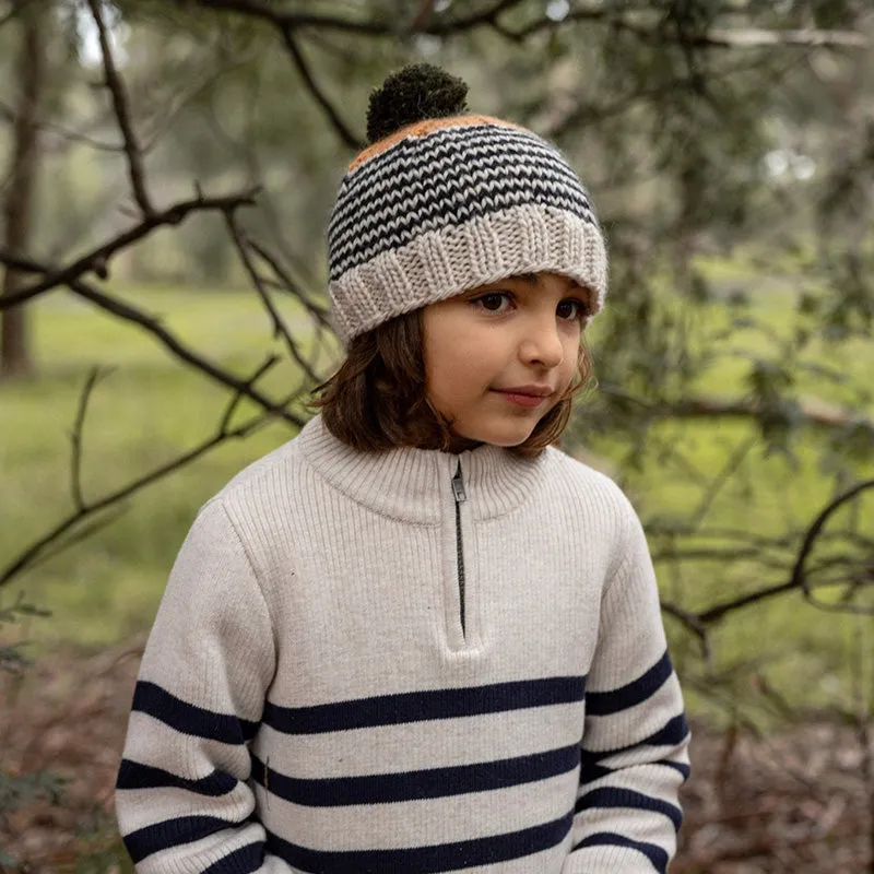 Acorn Horizon Beanie - Black Stripe