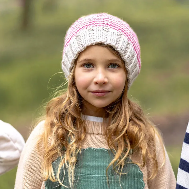 Acorn Horizon Beanie - Pink Stripe