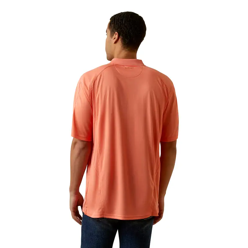 'Ariat' Men's AC Polo - Peach Echo