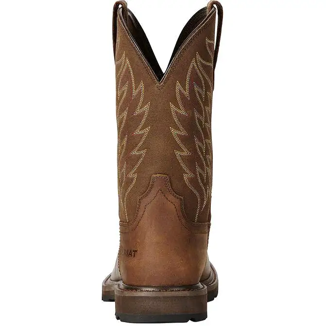 Ariat Men's Groundbreaker 10 Soft Toe Western Work Boot - Brown - 10020059