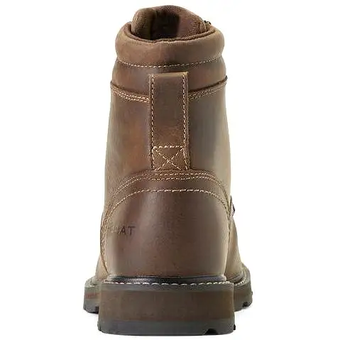 Ariat Men's Groundbreaker 6 Soft Toe Work Boot - Brown - 10016256