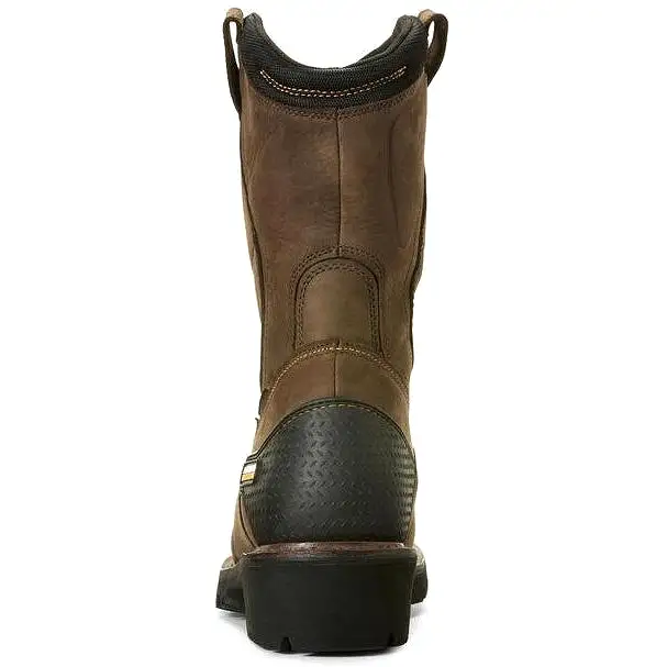 Ariat Men's Powerline 11 Comp Toe WP 400g Wellington Work Boot- Brown - 10018569