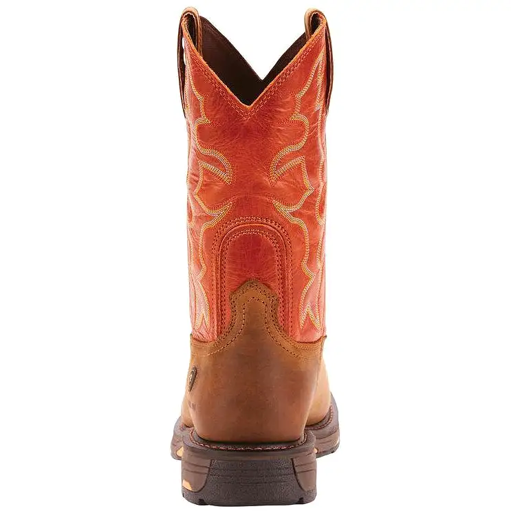 Ariat Men's WorkHog 11 Wide Square Stl Toe Western Work Boot- Earth- 10006961