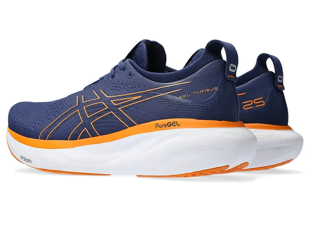 Asics Men's GEL-NIMBUS 25 - DEEP OCEAN/BRIGHT ORANGE