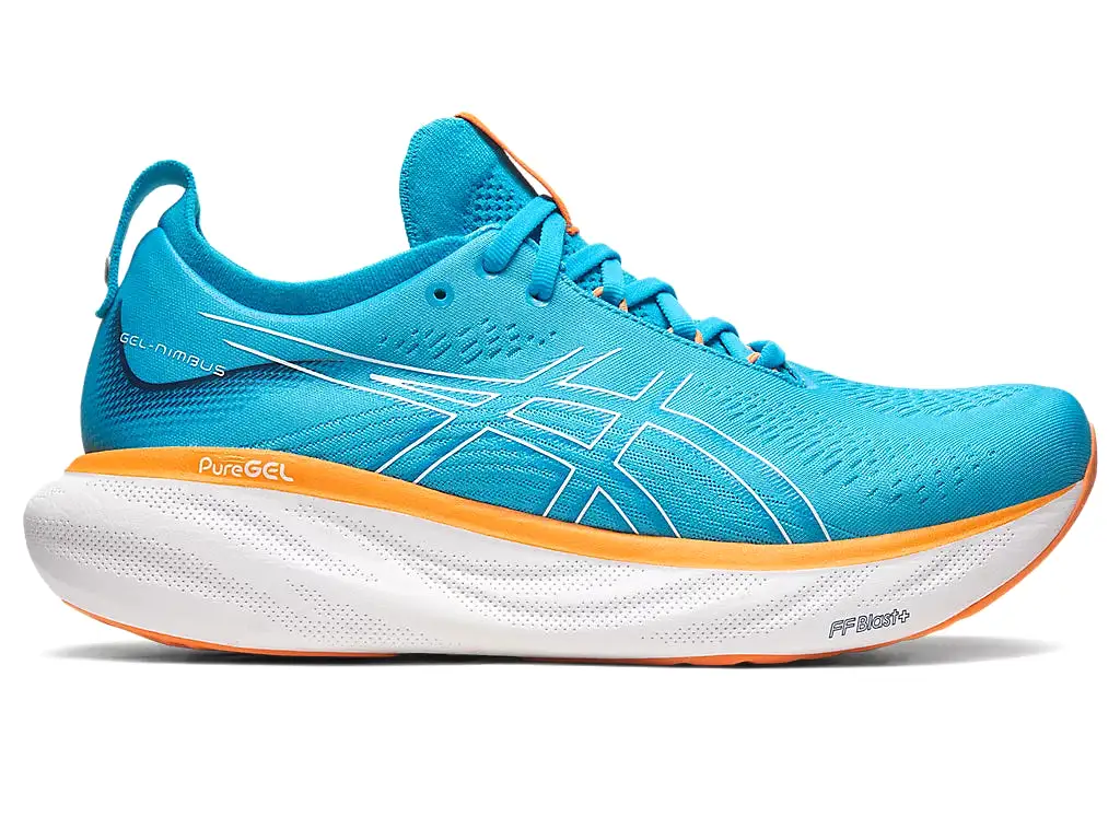 Asics Men's GEL-NIMBUS 25 Extra Wide - ISLAND BLUE/SUN PEACH