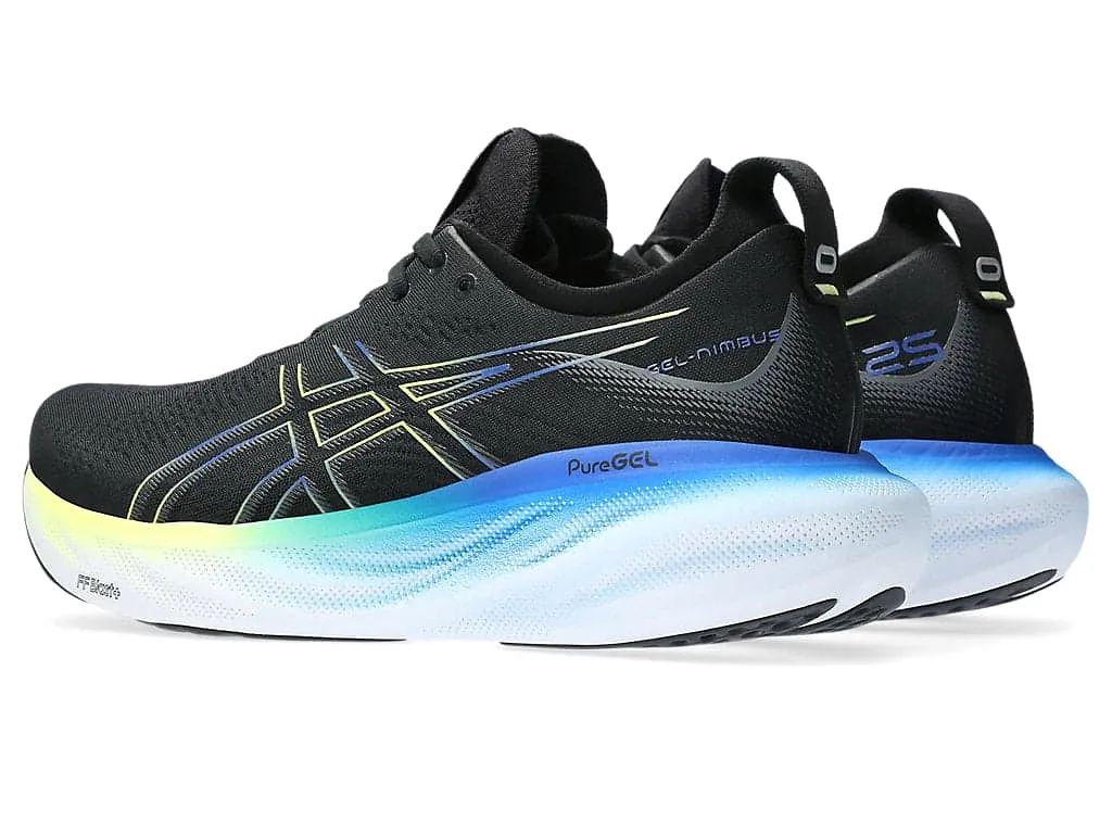 Asics Men's GEL-NIMBUS 25 WIDE - BLACK/GLOW YELLOW