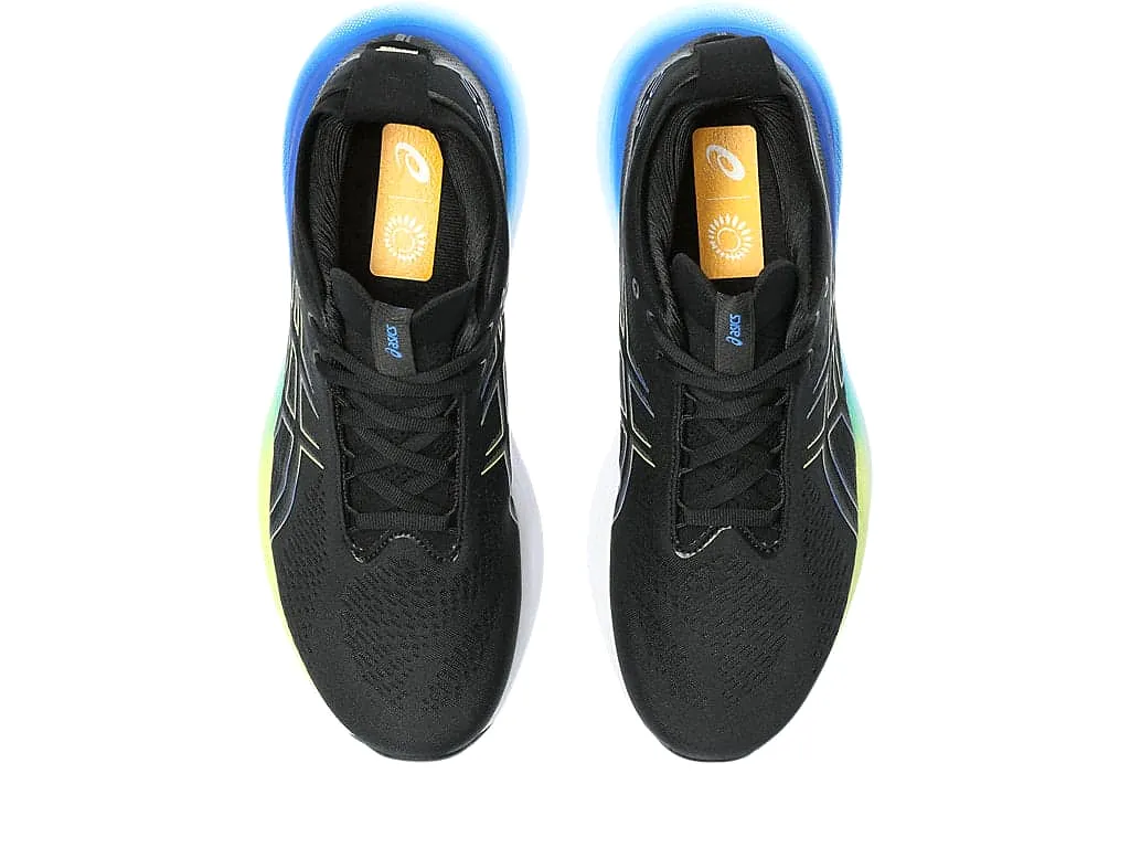 Asics Men's GEL-NIMBUS 25 WIDE - BLACK/GLOW YELLOW