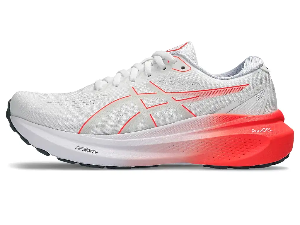 Asics Women's GEL-KAYANO 30 - White/Sunrise Red