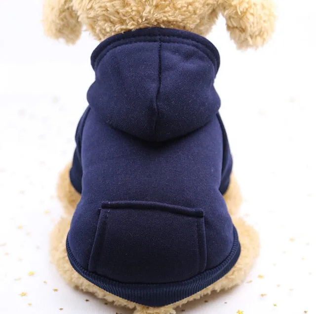 Autumn Basic Plain Dog Hoodies