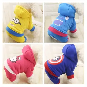 Avengers 4 legs Fleece Hoodies For Dogs