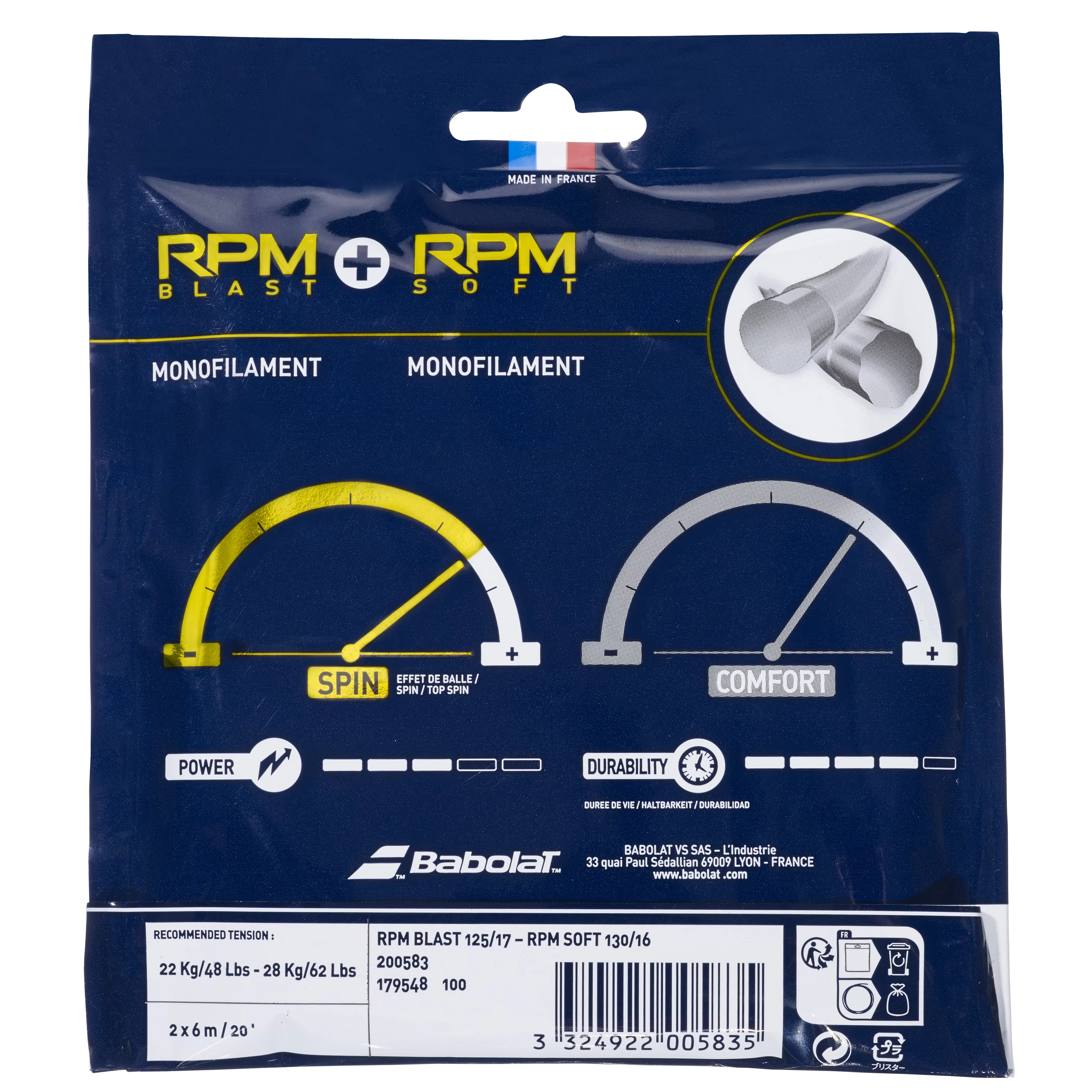 Babolat RPM Blast + RPM Soft hybrid