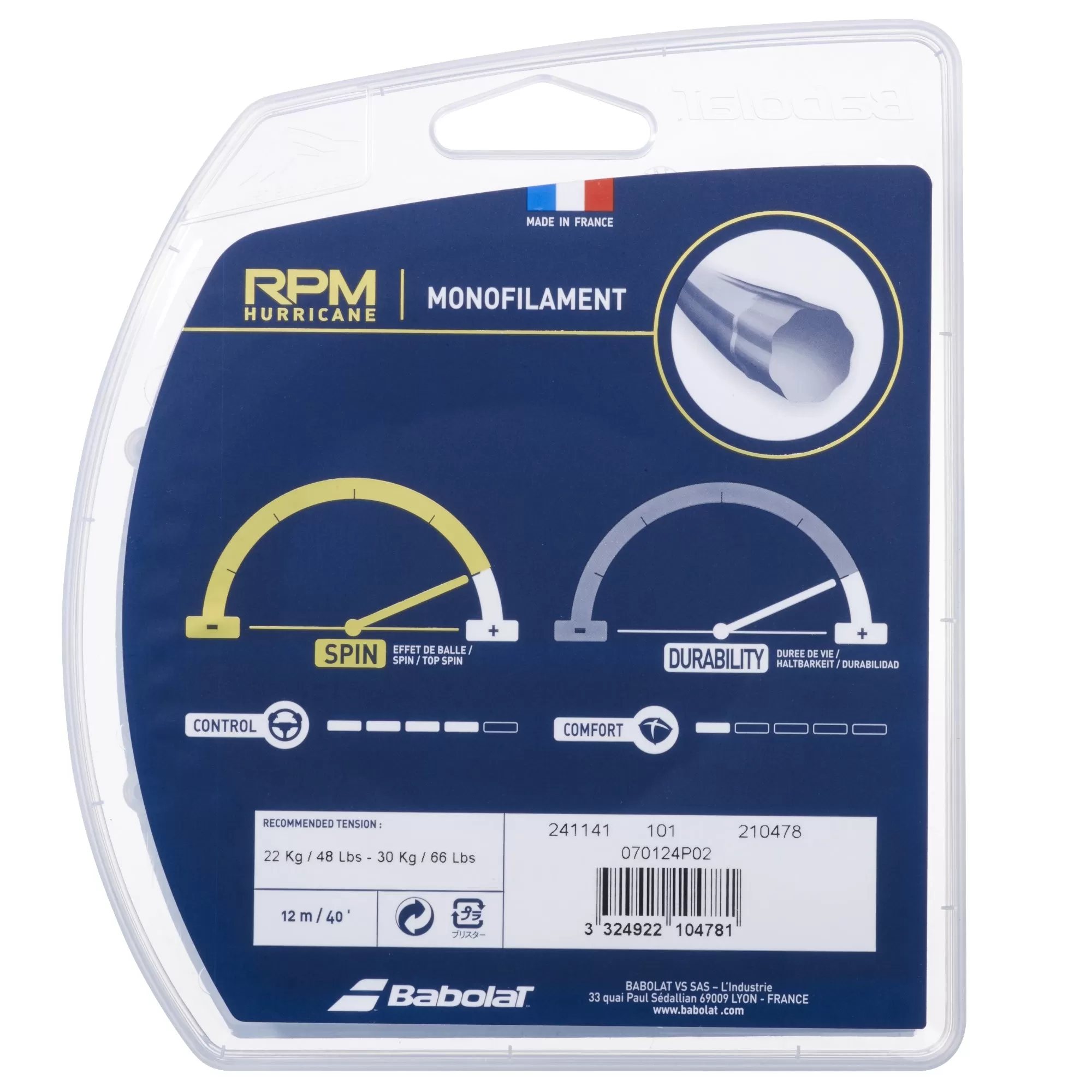 Babolat RPM Hurricane set 40ft/12m