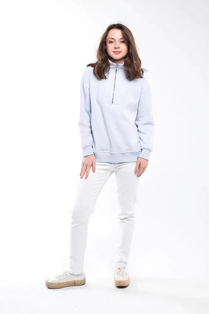 Bee And Alpaca Zipped Neck Sweatshirt