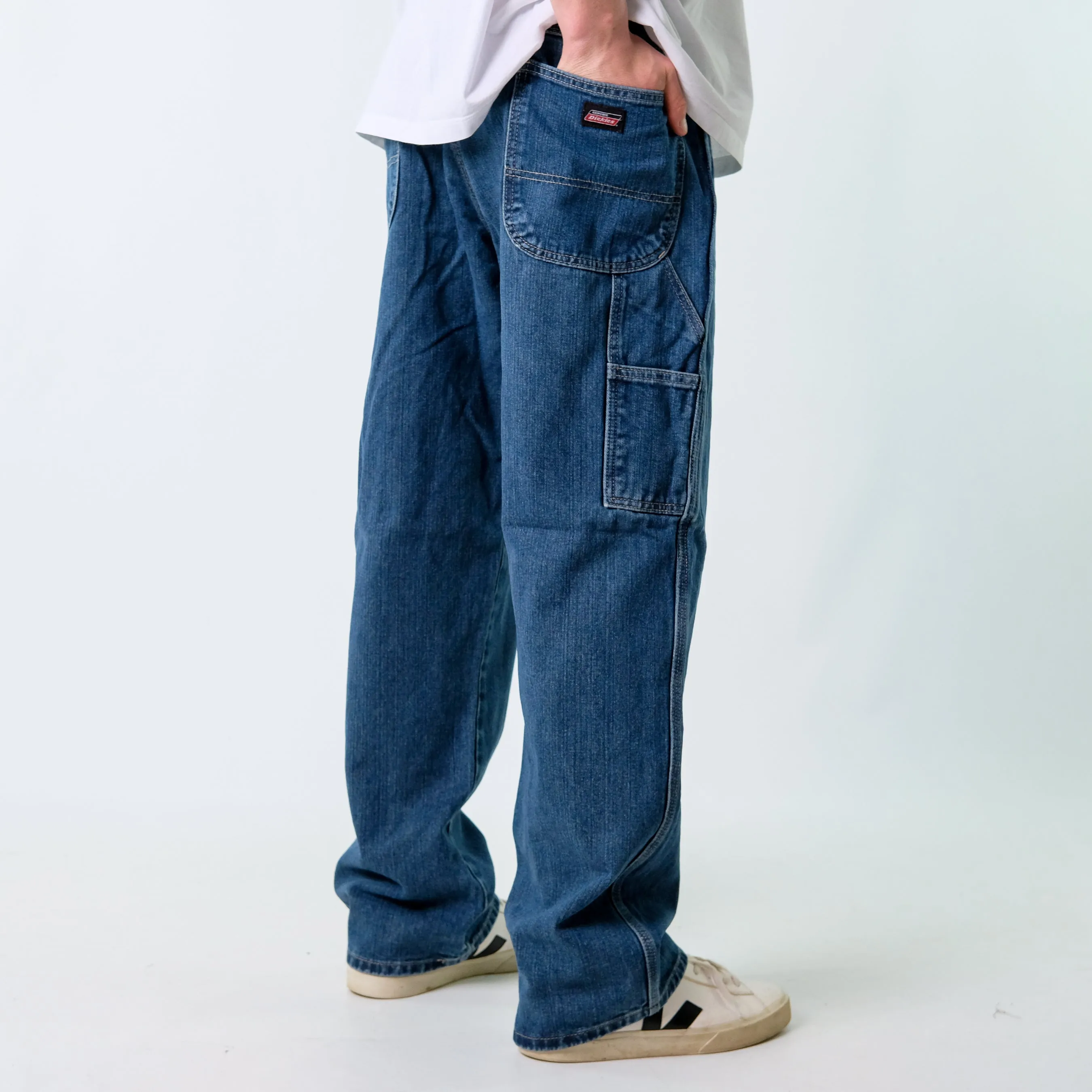 Blue 90s Dickies Denim Carpenter Baggy Jeans Baggy Pants (38x32)