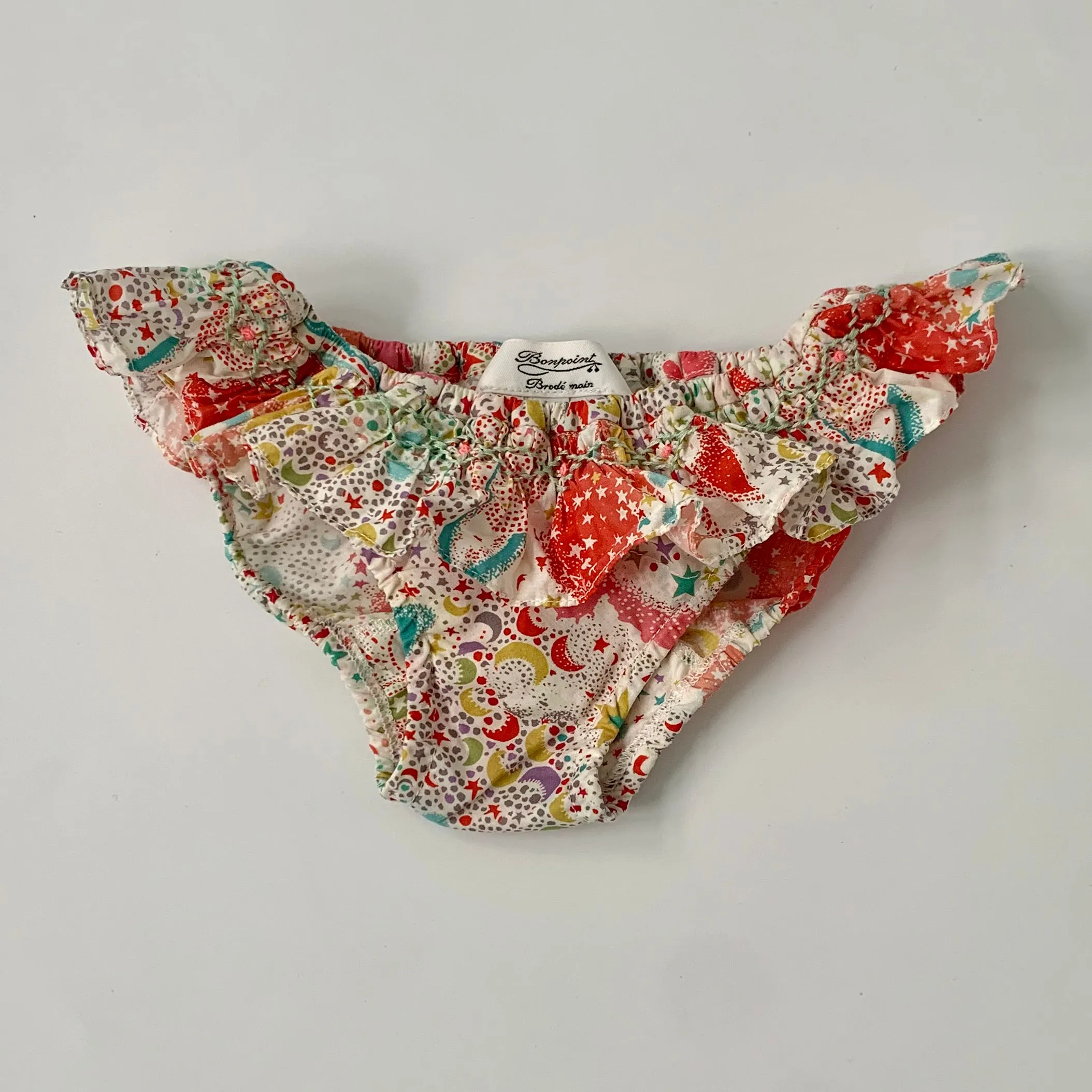 Bonpoint Hand Smocked Liberty Print Bikini Bottoms: 4 Years