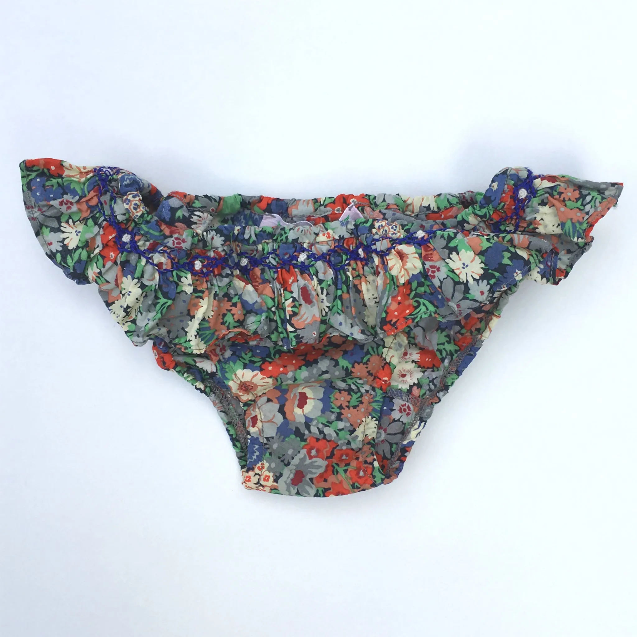 Bonpoint Hand Smocked Liberty Print Bikini Bottoms