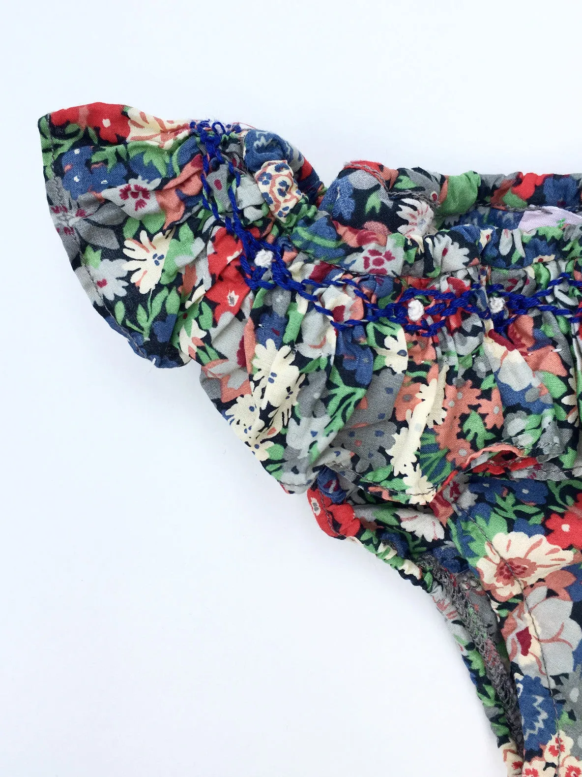 Bonpoint Hand Smocked Liberty Print Bikini Bottoms