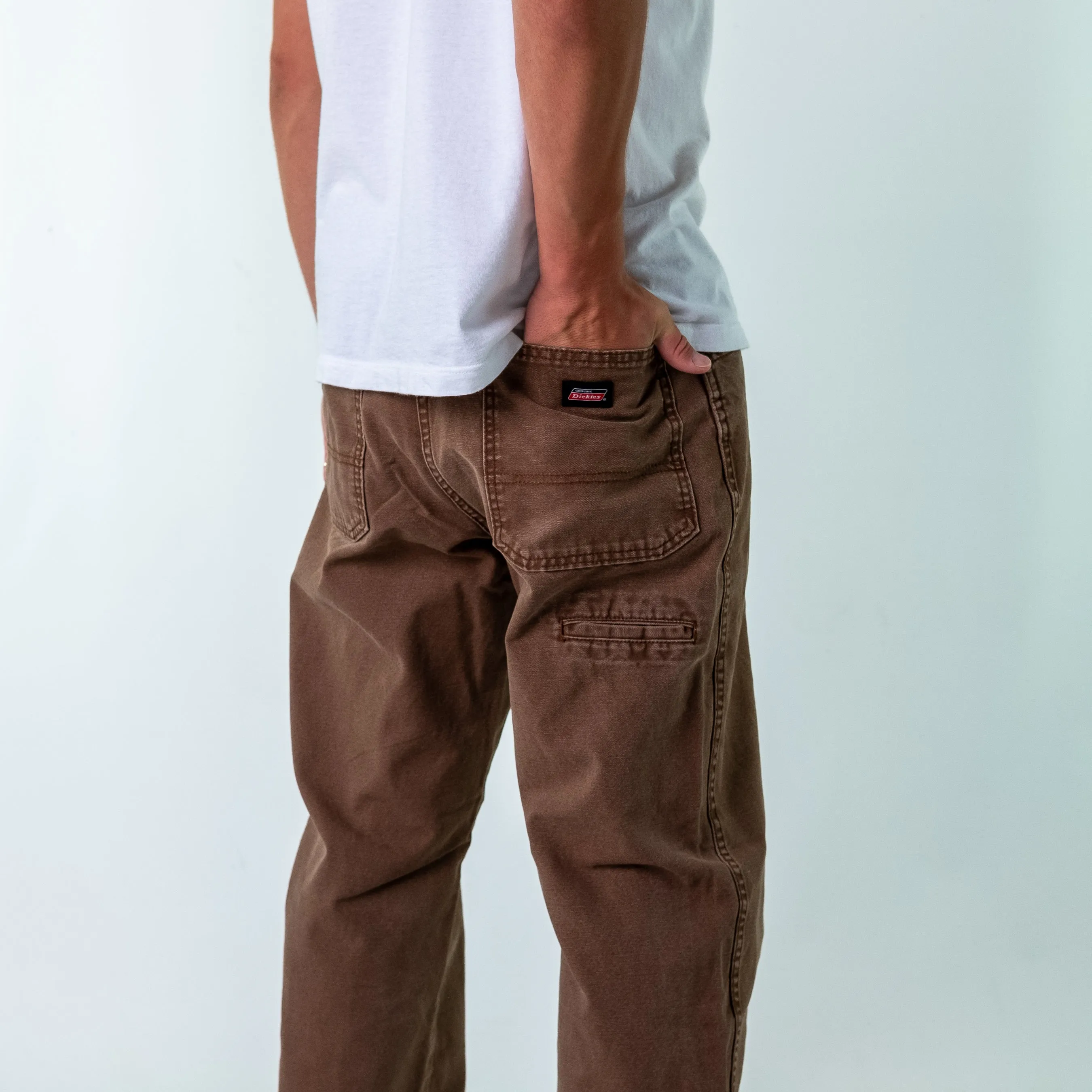 Brown y2ks Dickies Denim Jeans Baggy Pants (34x32)