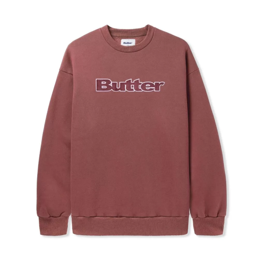 Butter Goods Cord Logo Crewneck Rhubarb