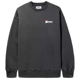 Butter Goods Distressed Pigment Dye Crewneck Black