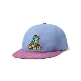 Butter Goods Martian 6 Panel Cap Washed Blue/Mauve