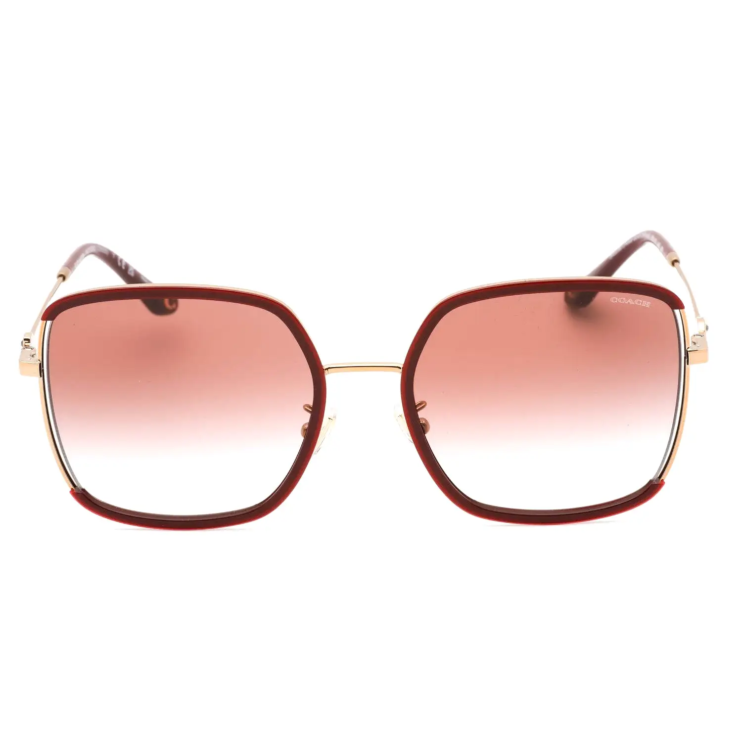 Coach 0HC7139BD Sunglasses Rose Gold / Burgundy Clear Gradient Women's