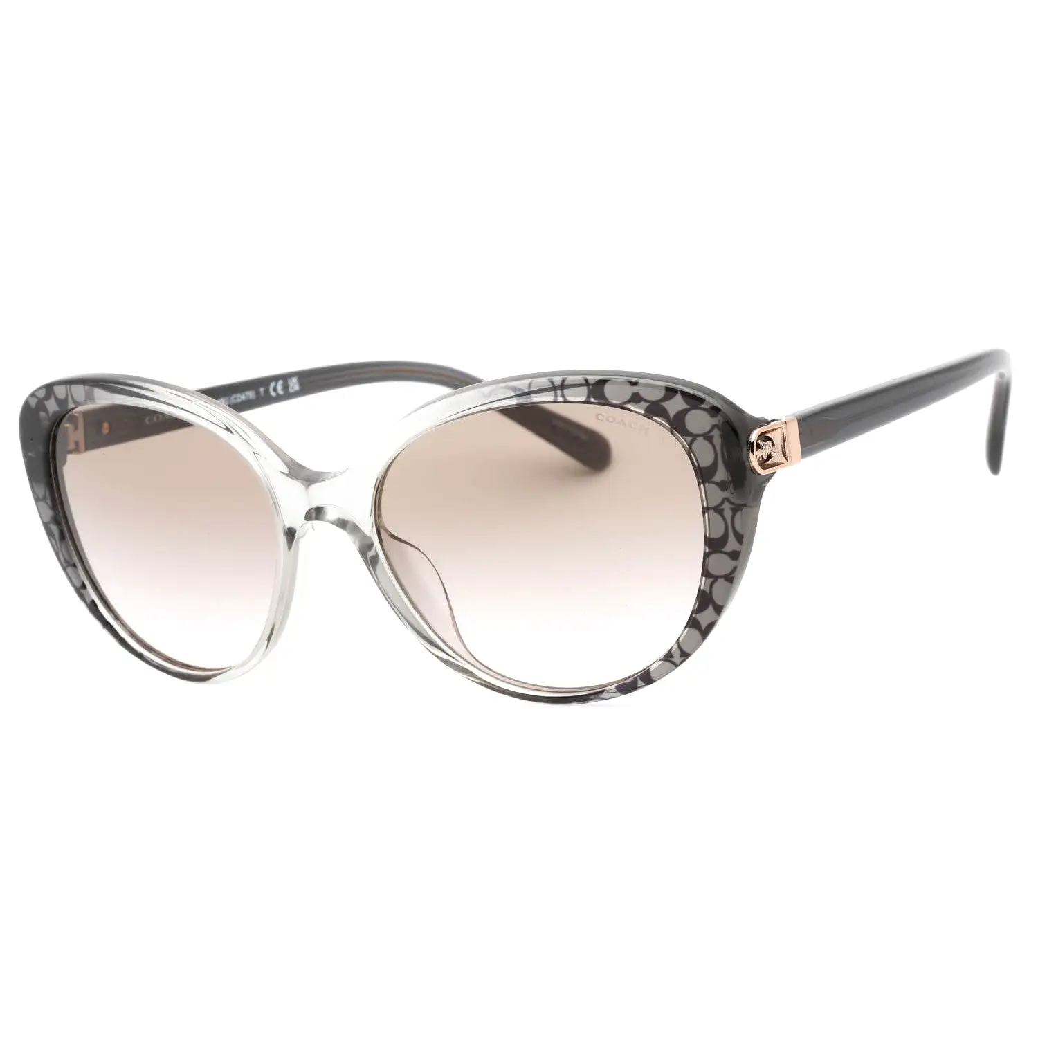 Coach 0HC8348U Sunglasses Grey Gradient/Grey Pink Gradient Women's