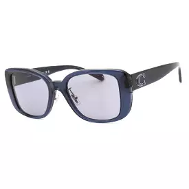 Coach 0HC8352 Sunglasses Transparent Blue / Blue Grey Women's