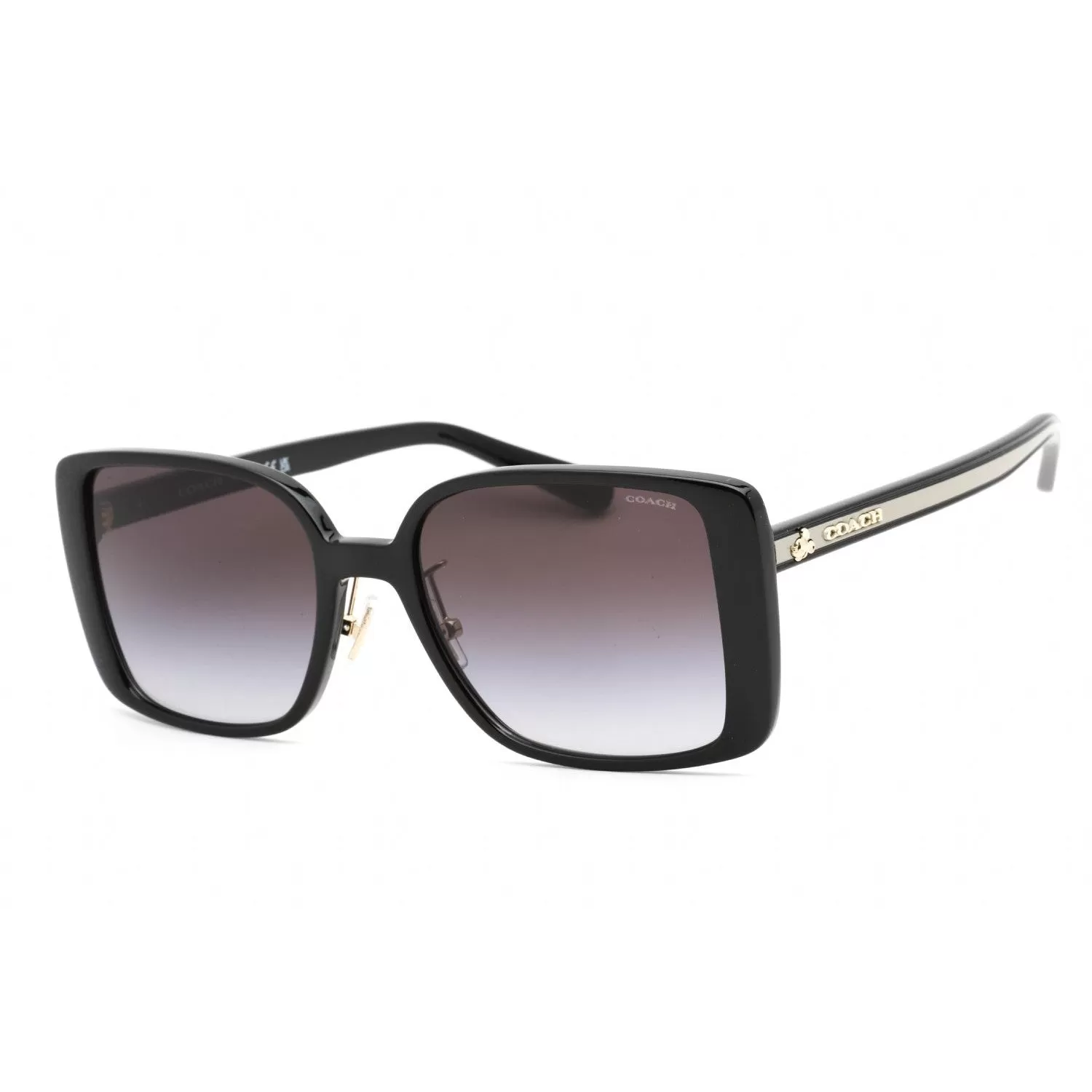 Coach 0HC8375 Sunglasses Black / Grey Gradient Women's