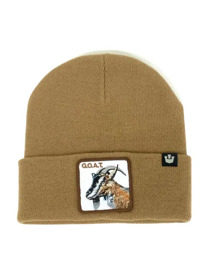 CUFFIA BEANIE MARRONE CAPRA