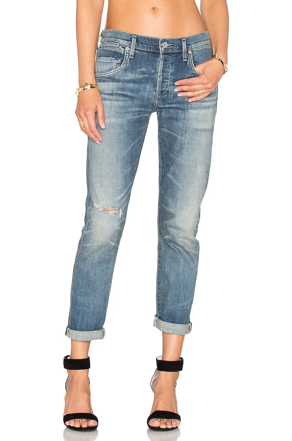 Emerson Ripped Boyfriend Jeans - Roseland