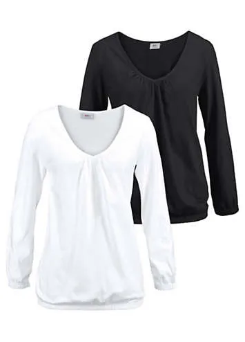 Flashlights Pack of 2 Long Sleeve Tops | Grattan