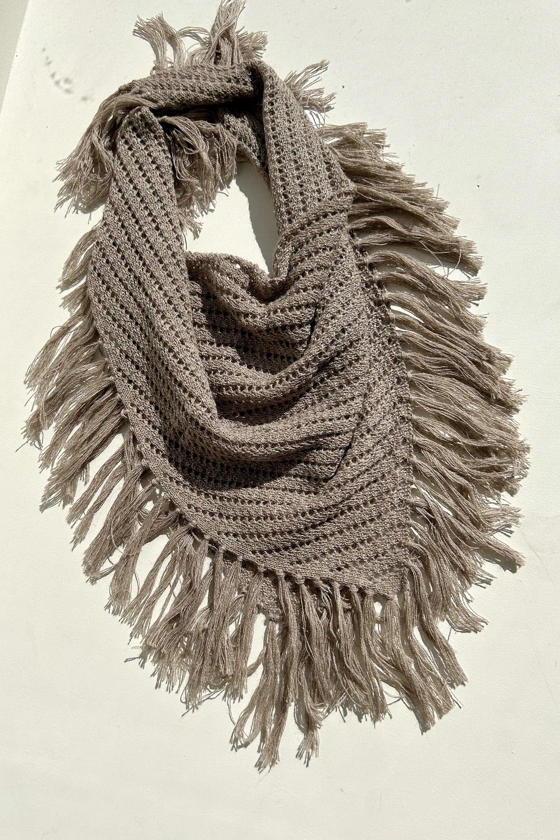 Fringe Scarf in Baby Alpaca