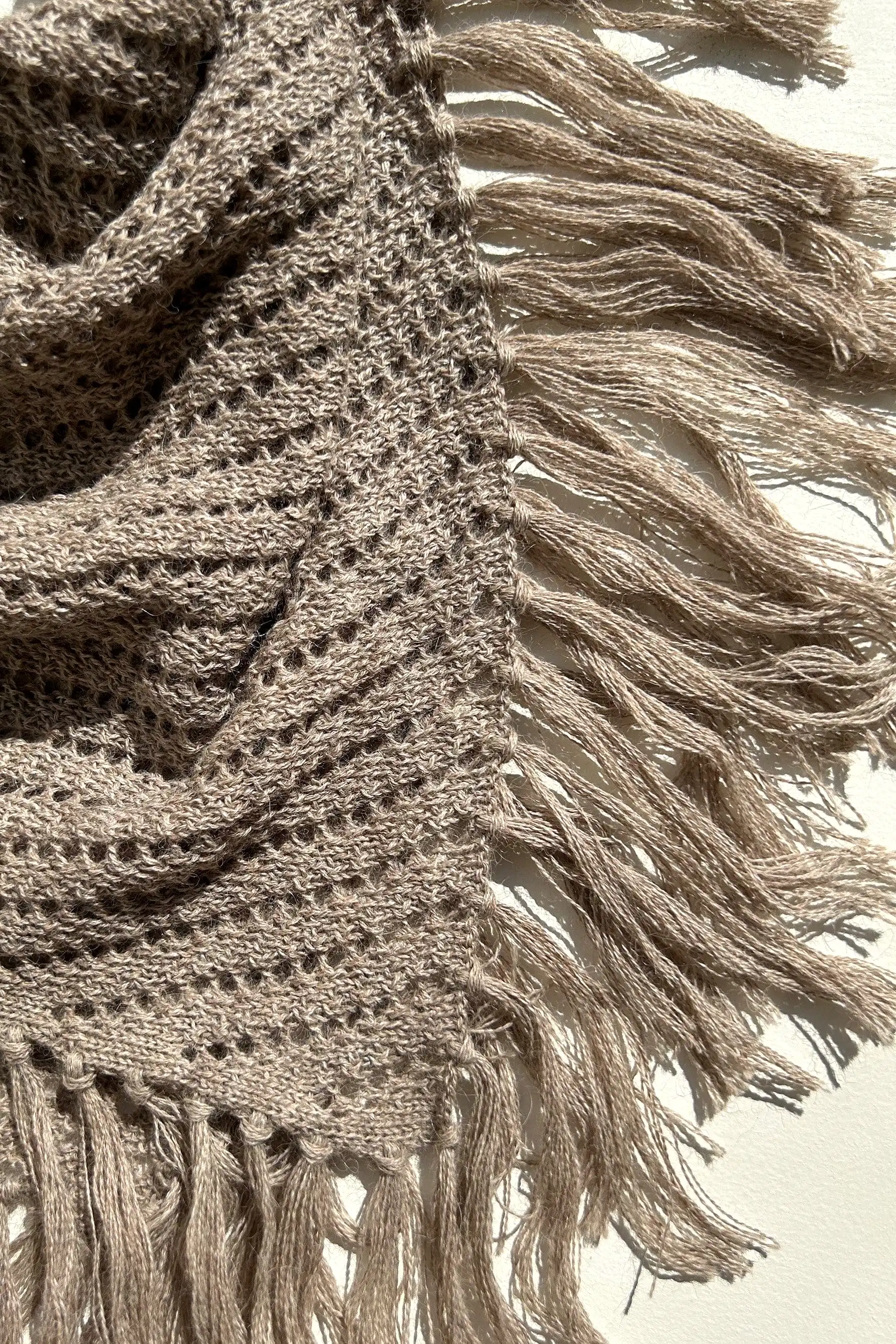 Fringe Scarf in Baby Alpaca