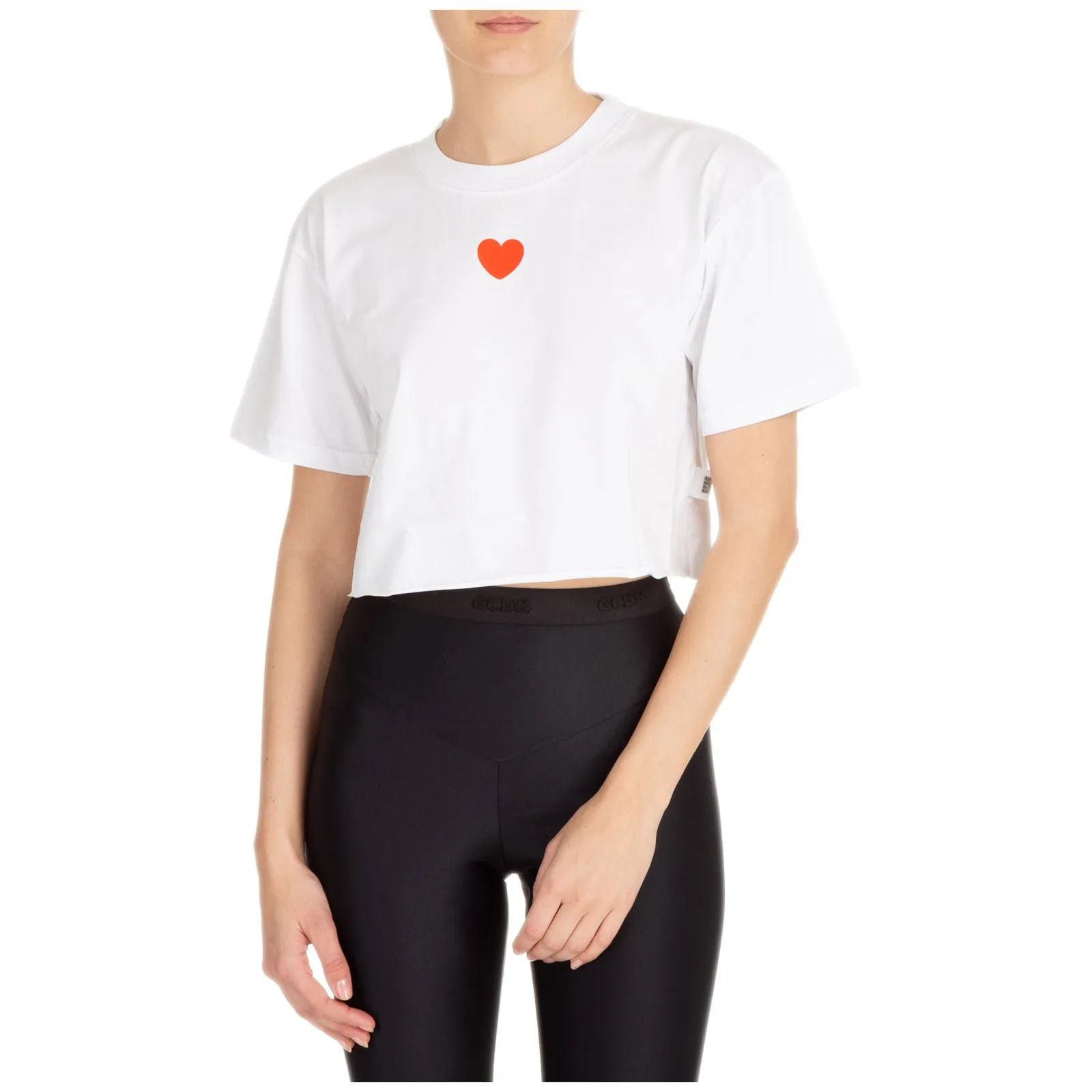 GCDS Cute Logo Tape Cropped T-Shirt