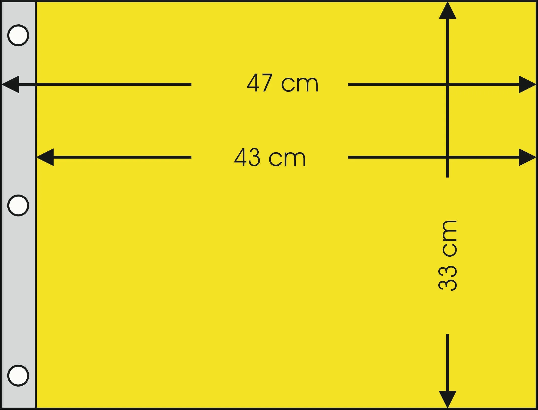 Golfflag m/ringe, GUL