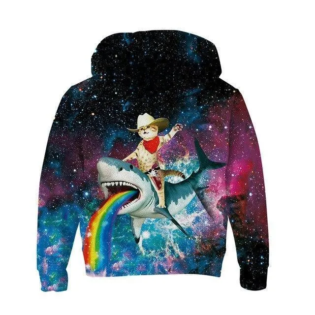 Hoodie, Kids 3D Hoodies, Galaxy