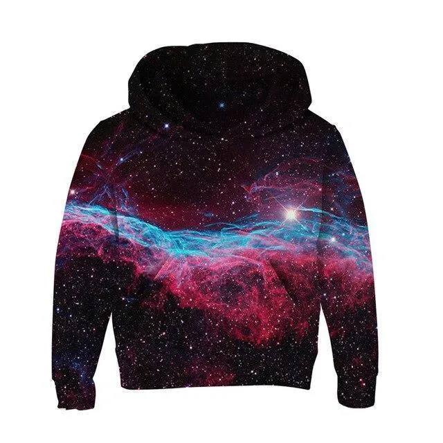 Hoodie, Kids 3D Hoodies, Galaxy