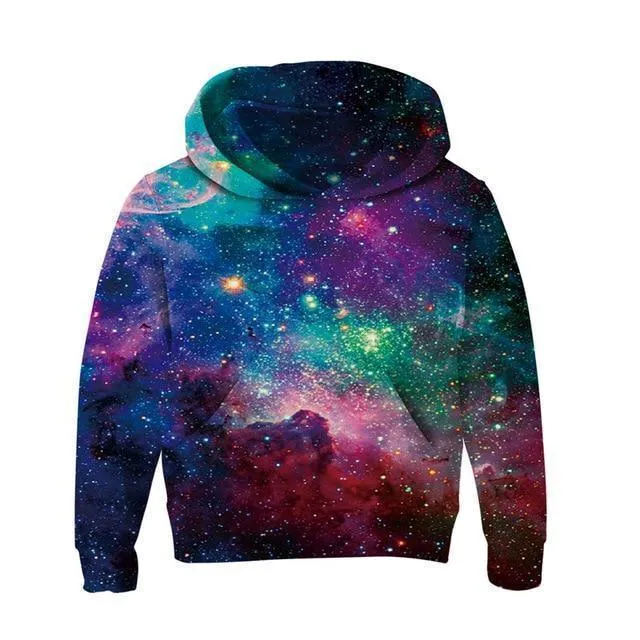 Hoodie, Kids 3D Hoodies, Galaxy