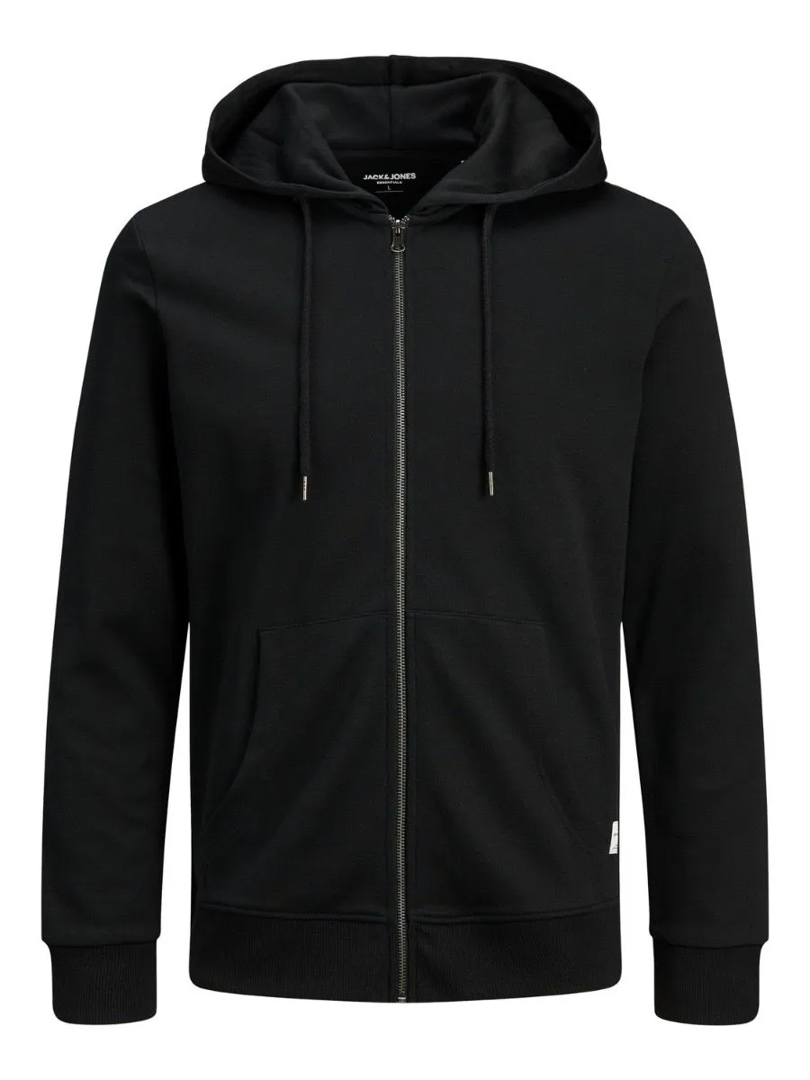 Jack & Jones Basic Zip Up Hooded Sweatshirts Black