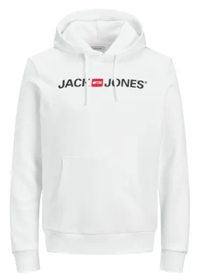 Jack & Jones Retro Logo Hooded Sweatshirts White