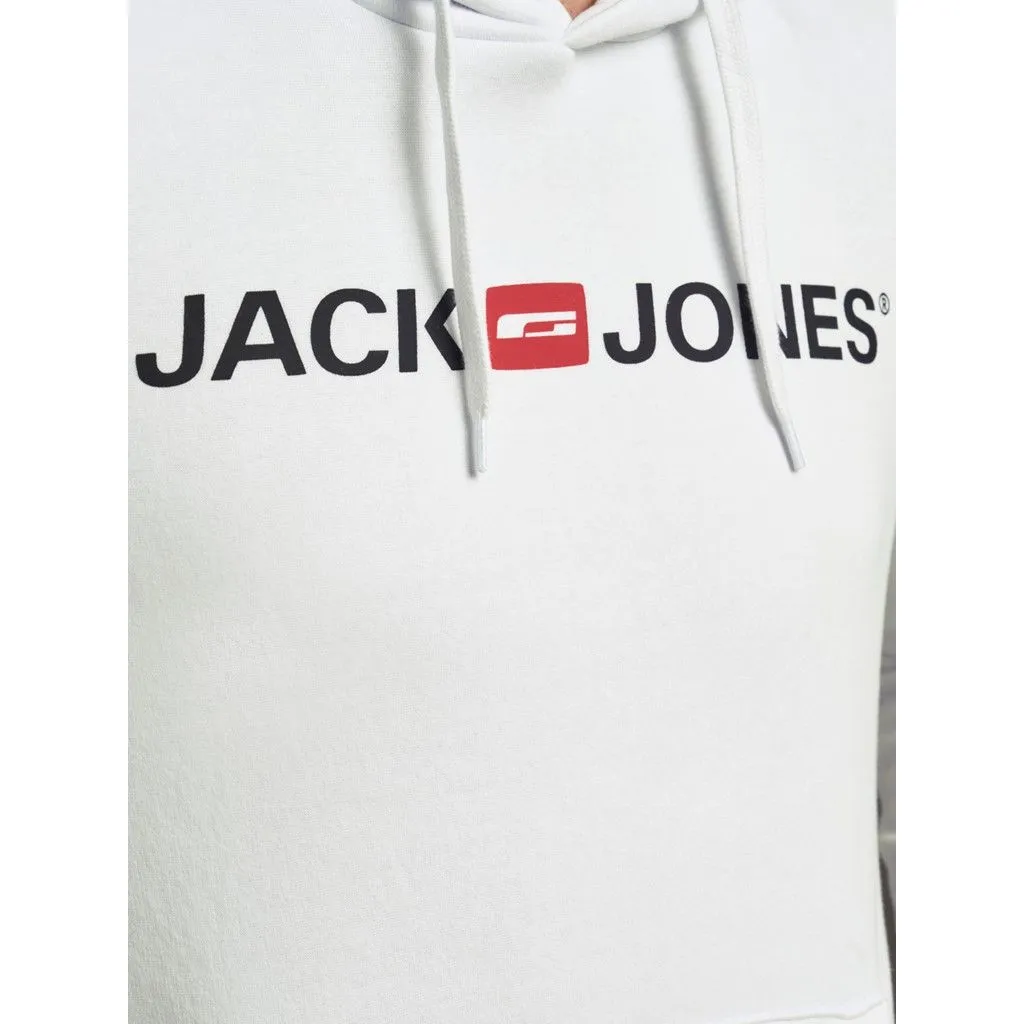 Jack & Jones Retro Logo Hooded Sweatshirts White