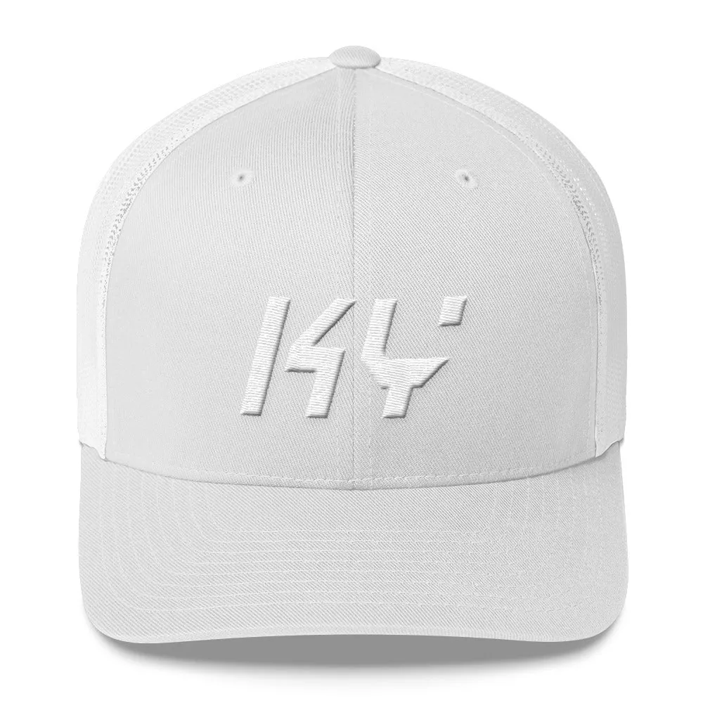 Kentucky - Mesh Back Trucker Cap - White Embroidery - KY - Many Hat Color Options Available