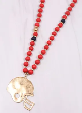 MacNeille Helmet Necklace RED NAVY