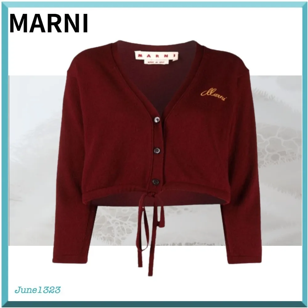 MARNI  |Street Style Plain Logo Cardigans